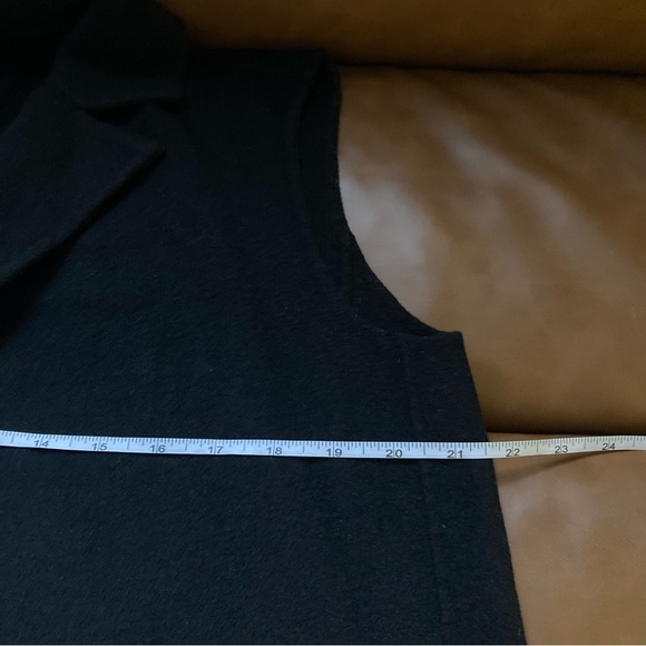 RTR x Victor Alfaro Tailored Black Vest Sleeveless Wool Blend Modern Minimalist - Picture 4 of 6